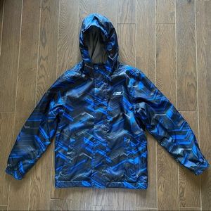 XMTN Spring Fall Jacket Hooded Fleece Lined Youth Medium Size 7-8 Blue